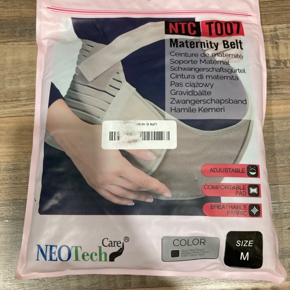 NWT Black Maternity back support Belt size Medium, Black - Picture 3 of 8
